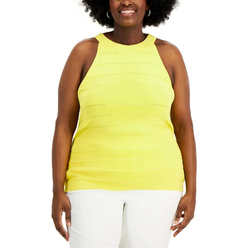 Lowest Price Anne Klein Womens Plus Banded Tank Halter Sweater