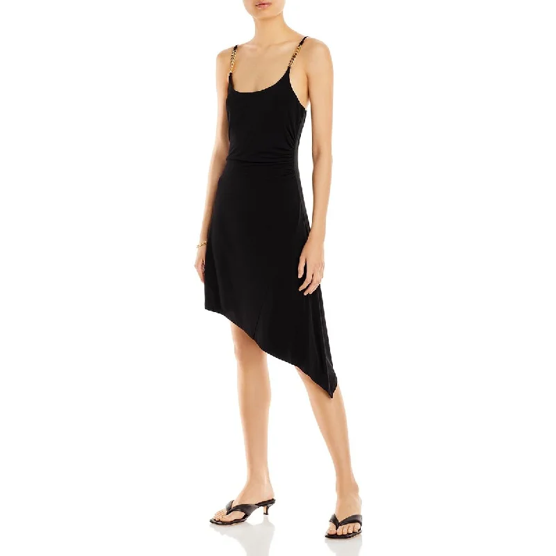 Season Finale Sale Aqua Womens Asymmetric Midi Slip Dress