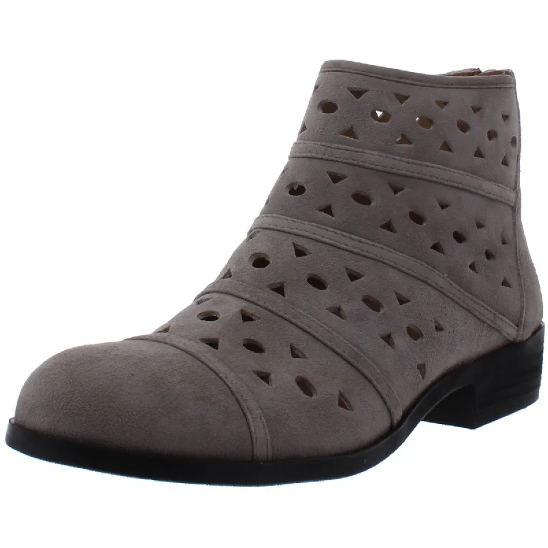 Holiday Sale Array Womens Portland Suede Laser Cut Booties