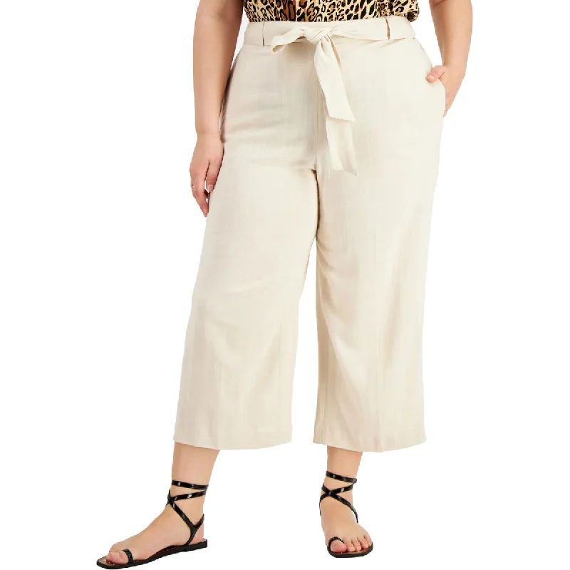 Price Rollback Bar III Womens Linen Blend Relaxed Fit Capri Pants