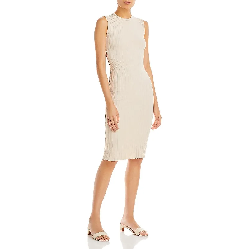 Deal Frenzy Cotton Citizen Womens Cut Out Ribbed Midi Dress