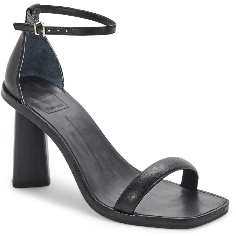 Dolce Vita Women's Fayla Leather Ankle Strap Block Heel Sandal