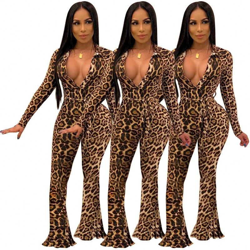 Inventory Reduction Fall 2022 Women Clothes Leopard Jumpsuit For Women Cheetah Jumpsuit Sexy Elegant Leopard Print Wide Leg Jumpsuits Inventory Reduction Fall 2022 Women Clothes Leopard Jumpsuit For Women Cheetah Jumpsuit Sexy Elegant Leopard Print Wide Leg Jumpsuits