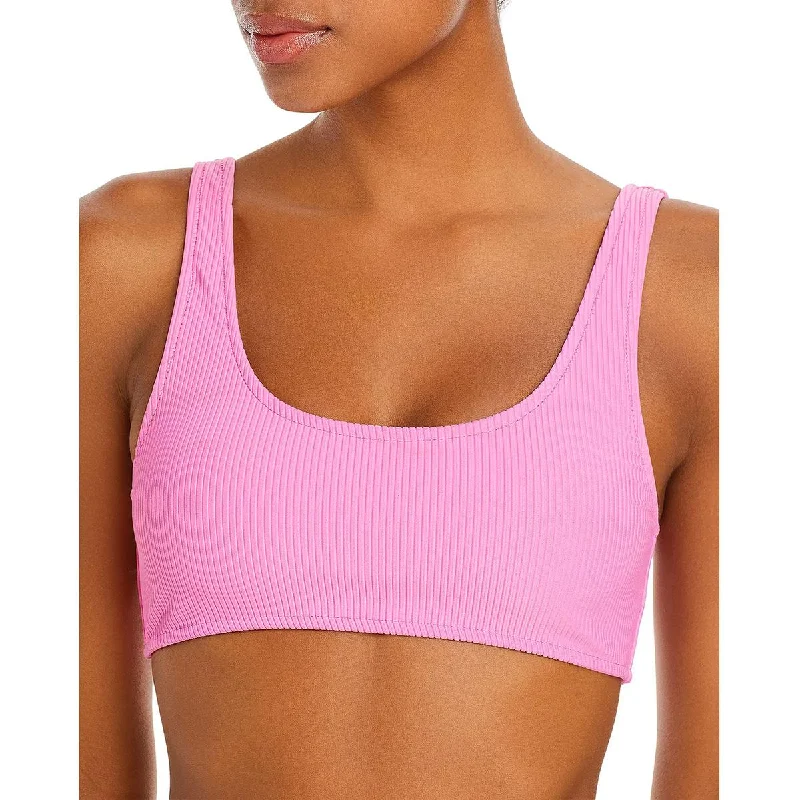 Exclusive Preview Frankies Bikinis Womens Connor Sleeveless Ribbed Bikini Swim Top
