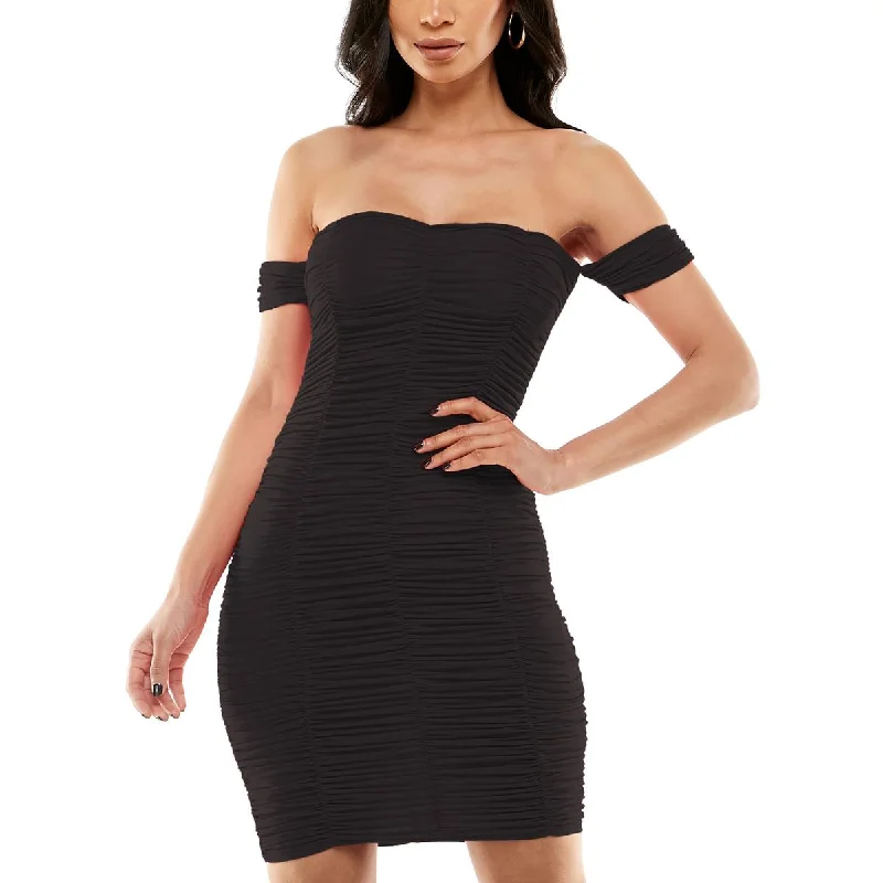 Today's Special Jump Apparel Womens Ruched Mini Bodycon Dress