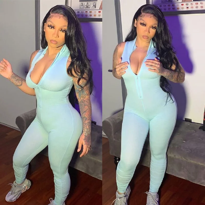 Deal Dash new summer rib knit sleeveless v neck jumpsuits spring sexy bodycon one piece jumpsuit women 2022 Deal Dash new summer rib knit sleeveless v neck jumpsuits spring sexy bodycon one piece jumpsuit women 2022