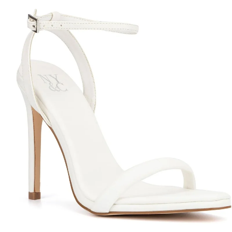 Final Markdown New York & Company Womens Alania Faux Leather Stilettos Pumps