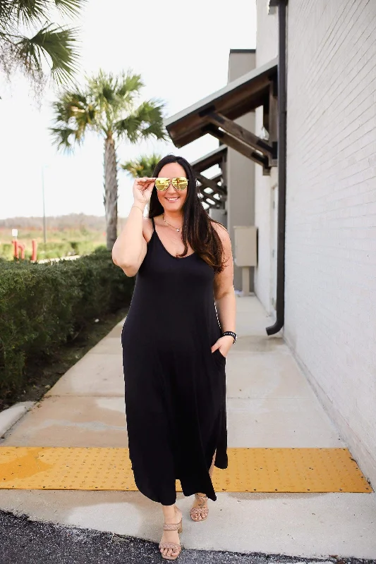 Special Promotion Ninexis Good Energy  Cami Maxi Dress - Black