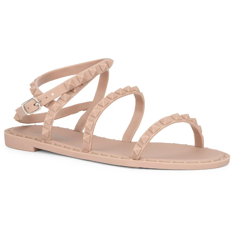Today’s Deal Olivia Miller Womens Tuluma Island Flat Studded Jelly Sandals