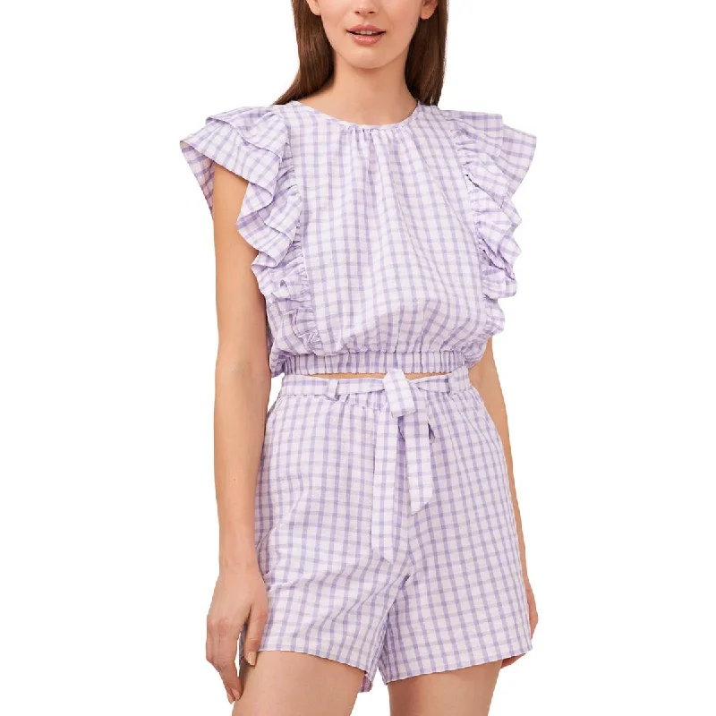 Super Sale Riley & Rae Womens Checkered Daytime Blouse