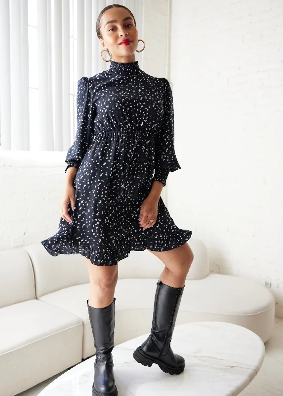 Can't Miss The Mingle Black Maternity Dress