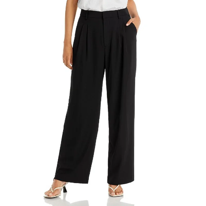 Deal Dash WAYF Womens Wilson Pleated Wide Leg Trouser Pants