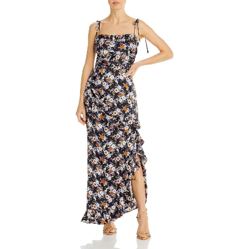 The Best Prices WAYF Womens Whirlwind Satin Floral Sheath Dress