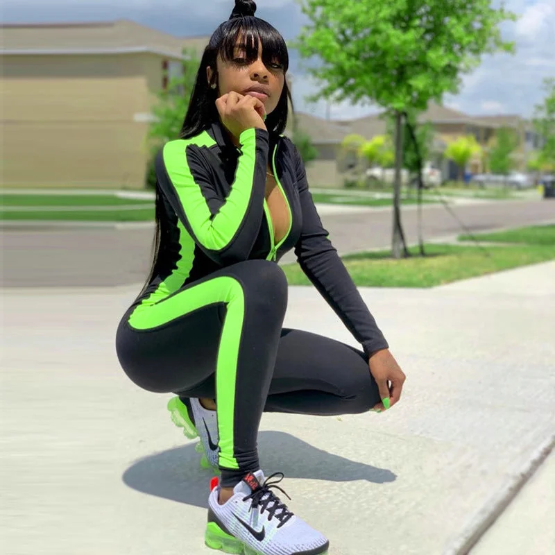 Act Now womens bodycon 1 piece yoga jumpsuit fall long sleeve workout jumpsuits women 2022 clothing