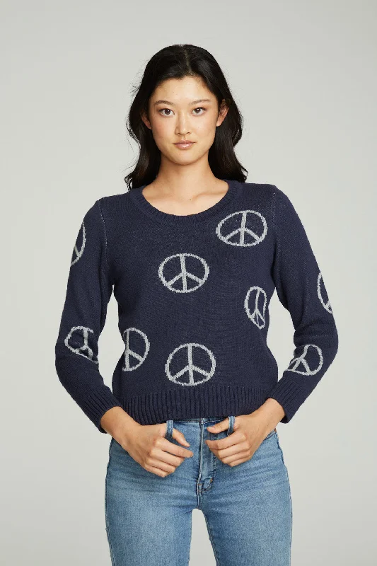 Major Savings "All Over Peace" Intarsia Sweater