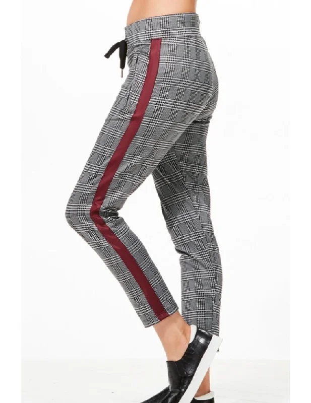 Super Bargain CHICHI Active Amia Plaid Trouser - Grey Plaid