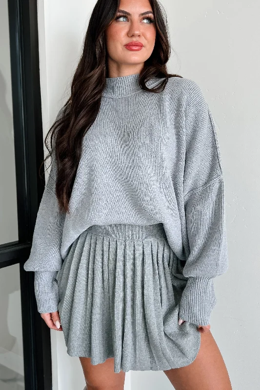 Auden Oversized Zenana Sweater (Heather Grey)