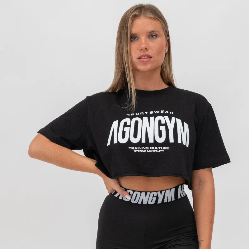 Special Discount CROP TOP TRAINING CULTURE - BLACK