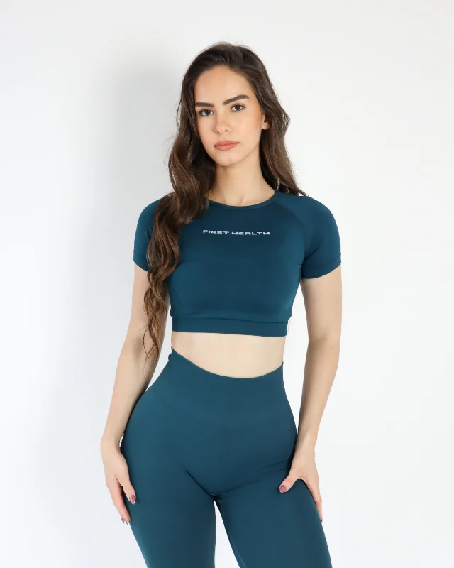 Stock Clearance Enhance Cropped Tee - Emerald