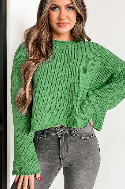 Getting My Hopes Up Chenille Sweater (Green)