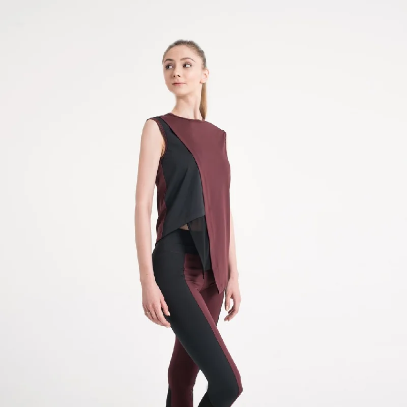 Mega Sale Karina Burgundy Assymetric Top