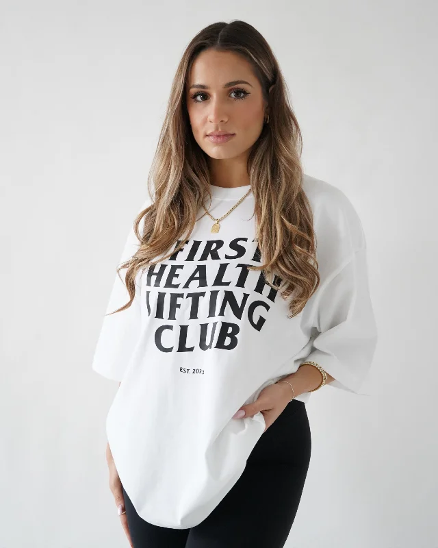 Savings Spectacular Lifting Club Tee - White