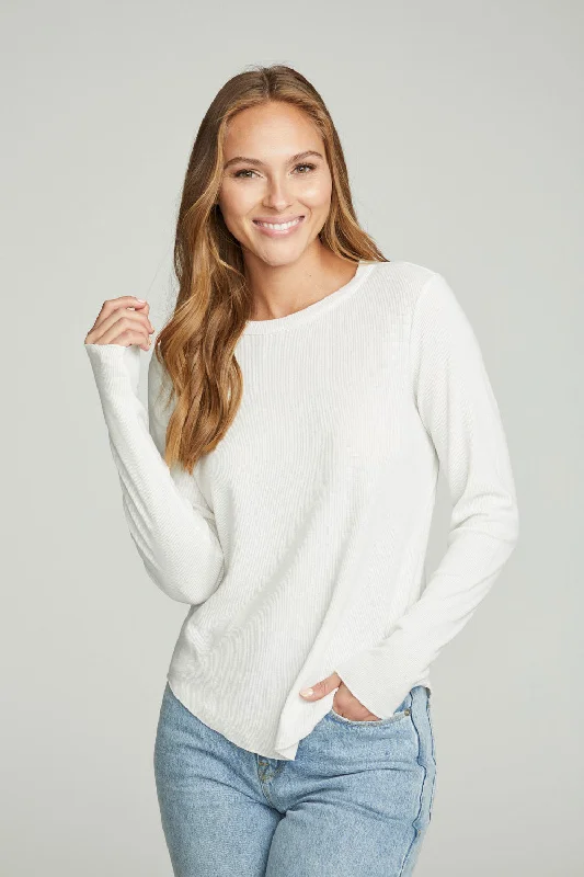 Stock Up and Save Long Sleeve Crew Neck Shirttail Tee
