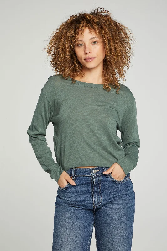Act Now Long Sleeve Cropped Tee