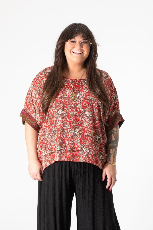 Year-End Clearance Sari Inspired Reversible Butterfly Top