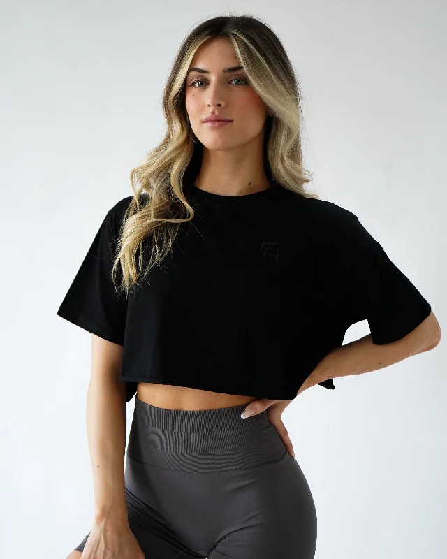 Weekend Flash Sale Vital Crop Tee - Black