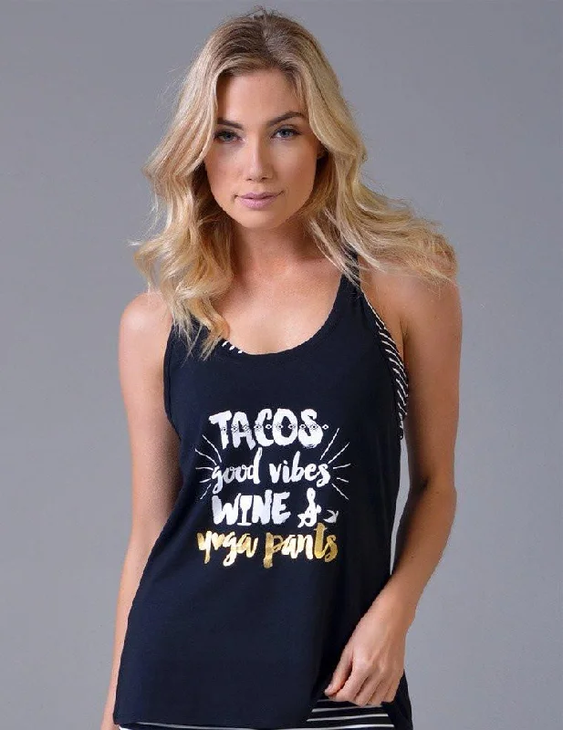 Clearance Event Glyder Tacos, Good Vibes Yogini Tank