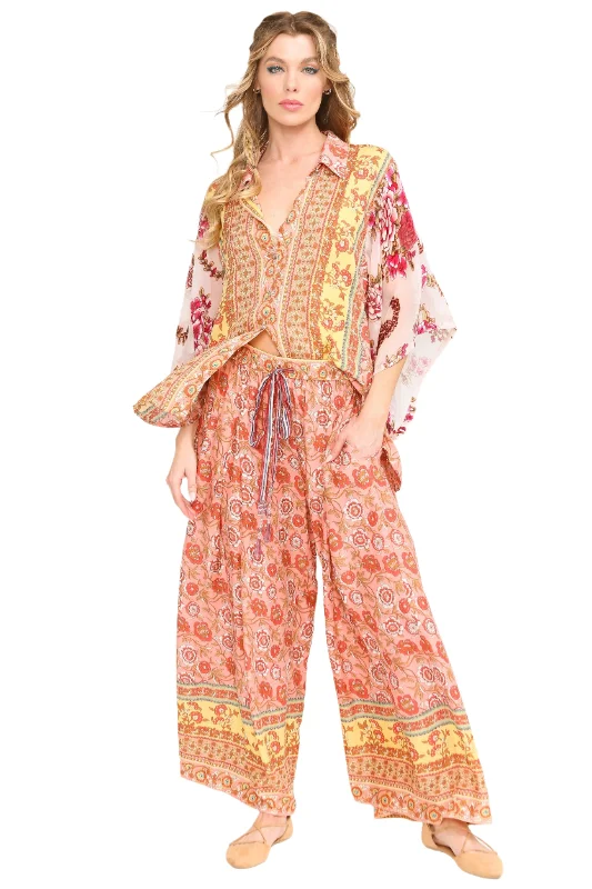 Reduced Prices Aratta Silent Journey Roses Palazzo Pants