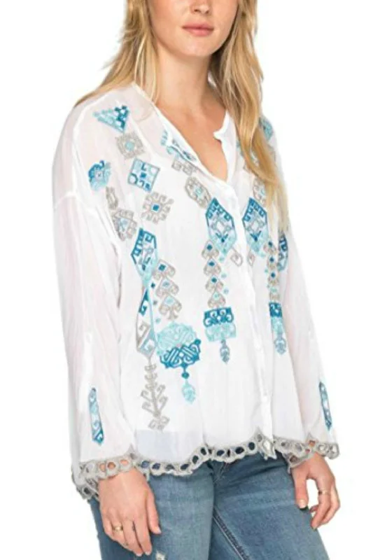 Online Only Johnny Was Bali Button Down Blouse