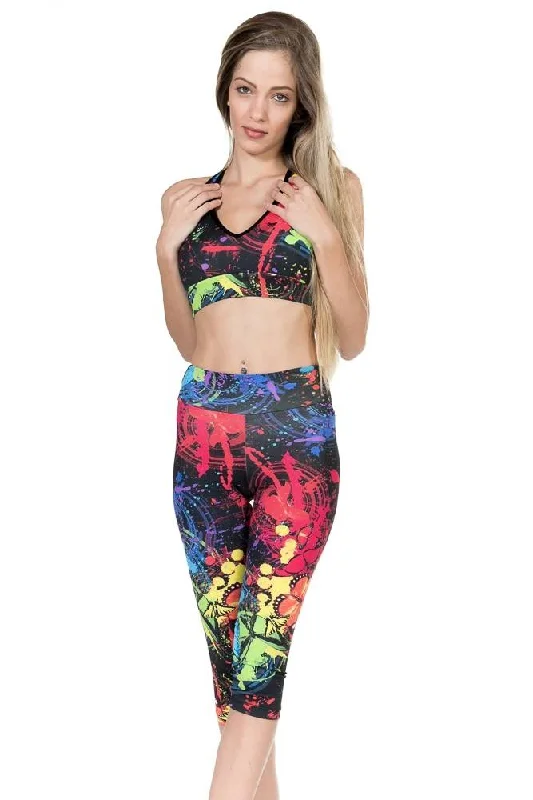 Flash Sale Margarita Activewear Butterfly Fitted Capri 302T