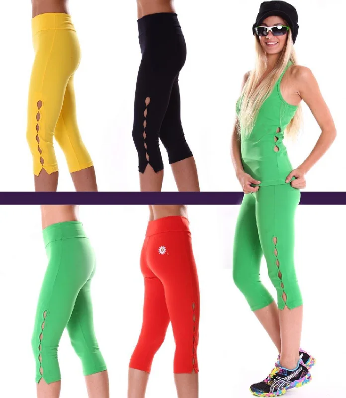 Reduced Prices Margarita Activewear Charcoal Cut Out Capri 13019T