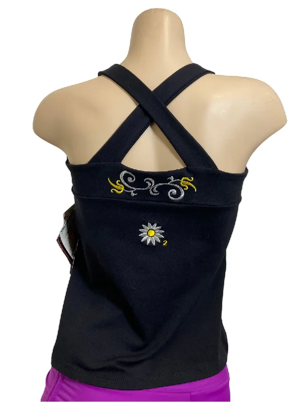 Limited Time Discount Margarita Activewear Cross Back Embroidered Long Top 921