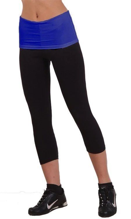 Deal of the Day Margarita Activewear Roll Down Fitted Capri 301T