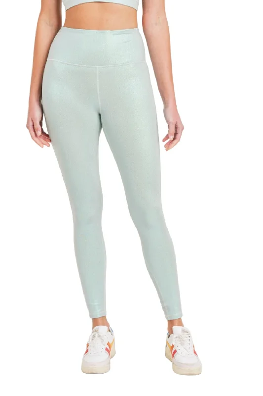 Buy More, Save More Mono B APH2862 Pearlescent Holo Foil High-Waisted Leggings