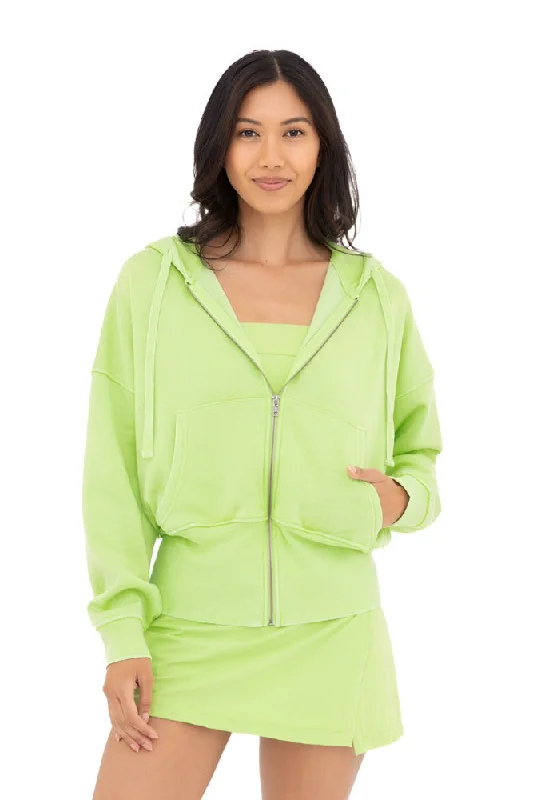 Today’s Special Mono B Fleece Hoodie Jacket KJ11571 Green Glow