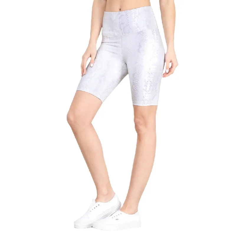 Holiday Sale Mono B Grey Snake Print Highwaist Shorts APH2830