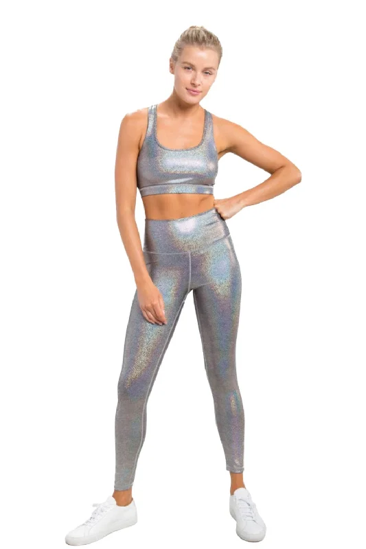 Major Savings Mono B Holographic Glitter High-Waisted Leggings APH-A0868