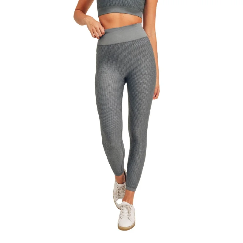 Clearance Items Mono B Jacquard & Ribbed Seamless High-Waisted Leggings APH-A7116