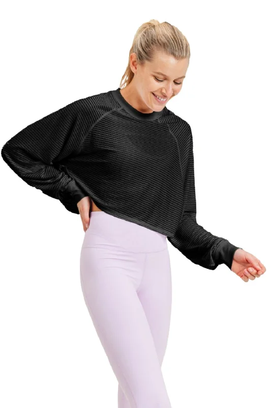 Price Buster Mono B  Raglan Sleeve Crop Top AT3094