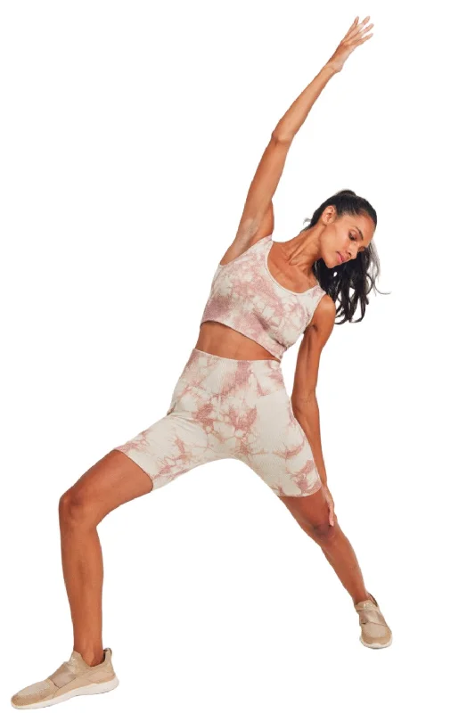 Value Deals Mono B Ribbed Seamless Tie-Dyed Biker Shorts APH3170