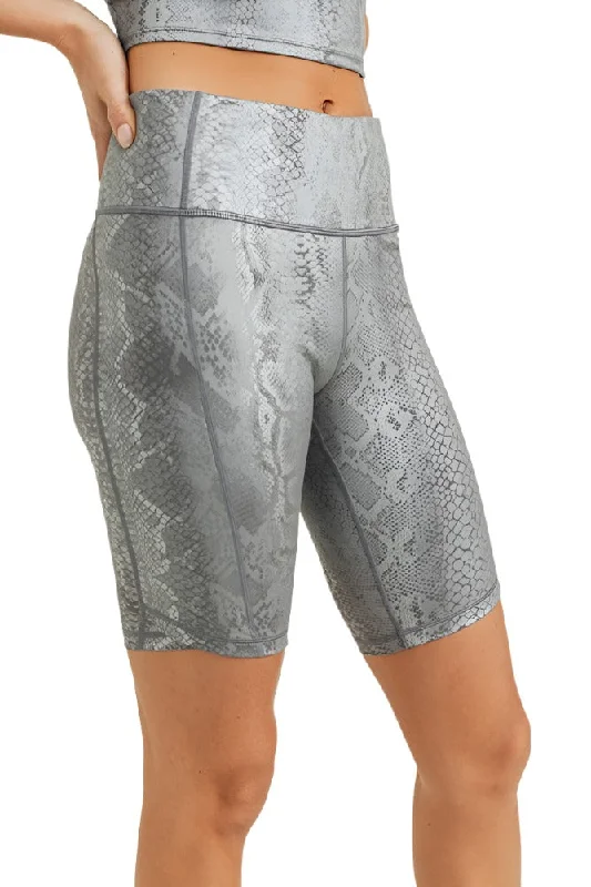 Discount Extravaganza Last Chance Mono B Silver Snake Bermuda Shorts APH2823