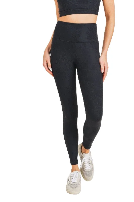 Great Bargains Mono B Textured Hibiscus Jacquard TACTEL Leggings APH8080