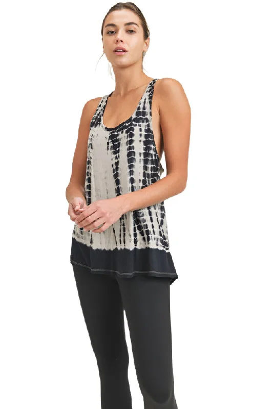 Instant Discount Mono B Tie Dyed Crossover Tank KT11707