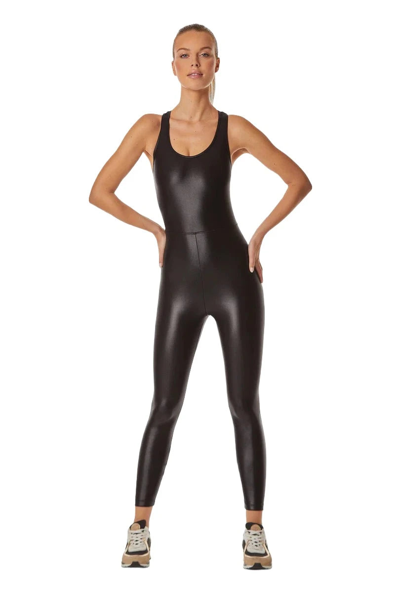 Act Now Noli Yoga Liquid Vixen Jumpsuit Black