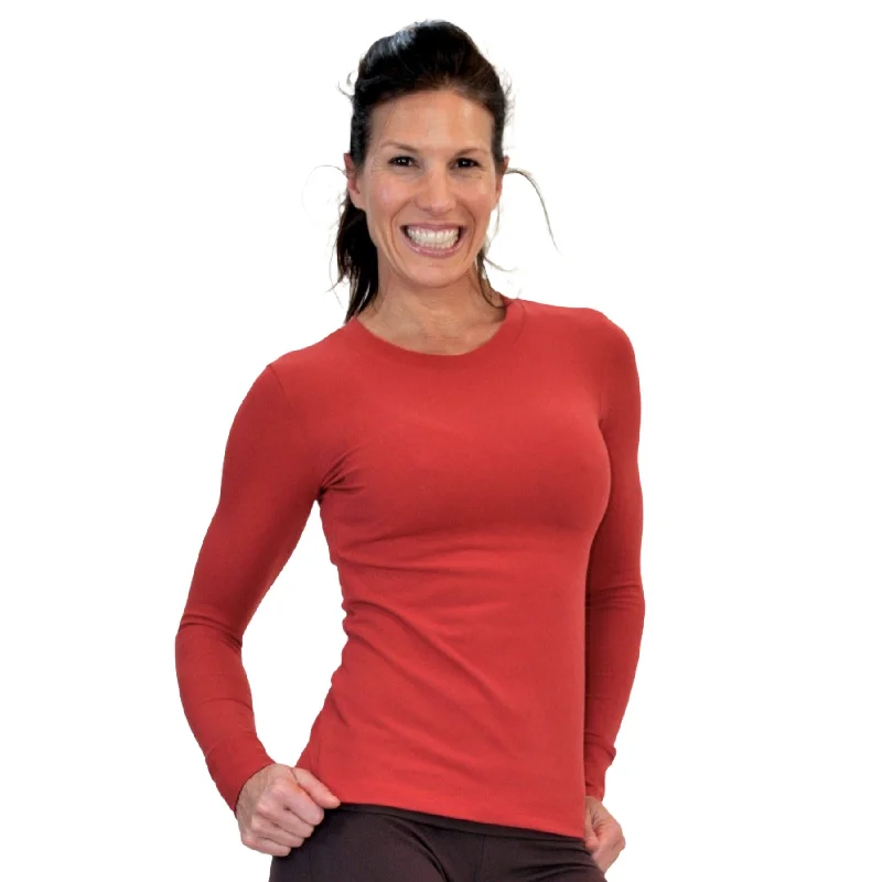 Super Bargain One Step Ahead Brushed Supplex Crew Neck Long Sleeve Top 2010