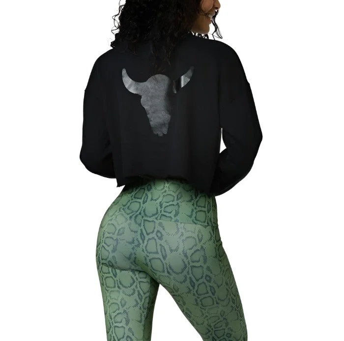 Loyalty Reward Onzie Cropped Crew Neck Sweatshirt  3753 Steer Head